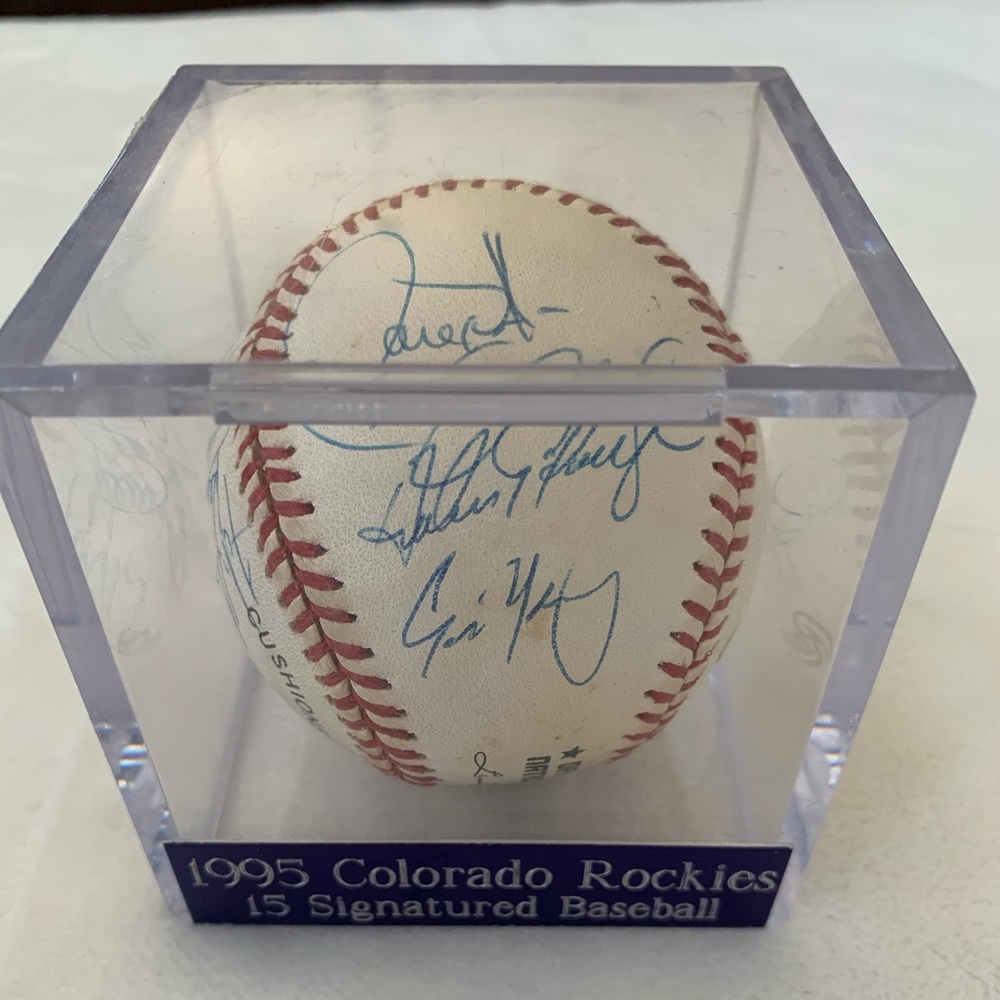 1995 Colorado Rockies Team Autographed Baseball
